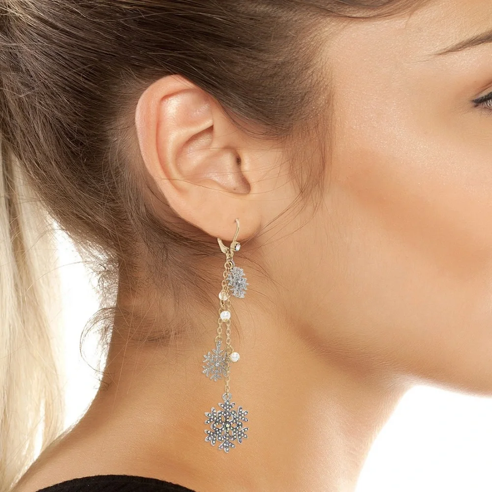 Betsey Johnson Snowman Mismatch Earrings